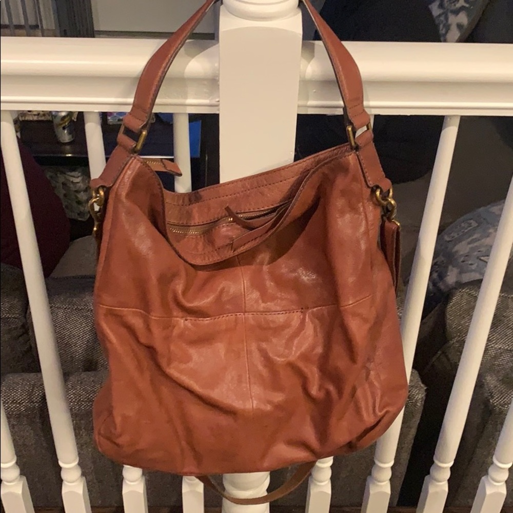 Leather Fossil boho bag